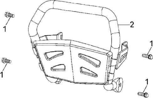 Polaris ATV BUMPER-FRONT، YOUTH، BLK، قطعة OEM الأصلية 0455449-067، الكمية 1 in Saudi Arabia