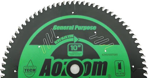 Aozoom Precision Series 10 Inch 60T Durable Circular Saw Blade with 5/8" Arbor TCT Coated with Teflon Non-Stick Finish for Wood Cutting Crosscut - Elevate Your Craftsmanship(10",60 Teeth) in Kuwait