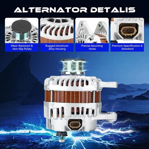 Alternator Replacement New for Nissan NV200 2.0L 2013-2014, for Nissan Sentra 2.0L 2007-2009, for Nissan Versa 1.8L 2007-2009, Replace for AMT0191 in Saudi Arabia