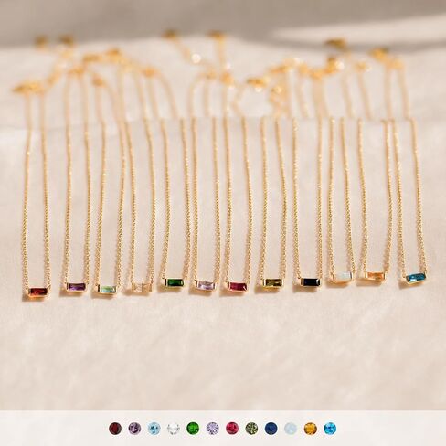 CAITLYNMINIMALIST سوليتير 18K الذهب لذيذ سلسلة الصنفرة الرغيف الفرنسي مستطيل جوهرة قلادة للنساء مجوهرات هدية لها in Saudi Arabia