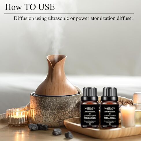 زيوت عطرية يلانج، 0.33 أونصة سائلة من الزيوت العطرية للناشر، لأجهزة الترطيب، زيوت معطرة طويلة الأمد لصناعة الشموع والصابون بنفسك، هدية لصديق (10 مل) in Kuwait