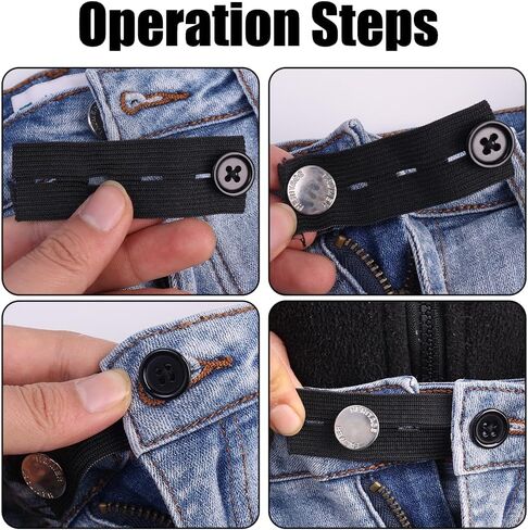 3 Pcs Comfy Clothiers Elastic Waist Extender for Shorts & Pants, Strong Adjustable Pants Button Extenders for Women and Men in Saudi Arabia