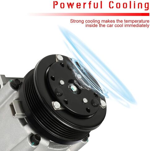 CCIYU A/C Compressor with Clutch A/C Air Compressor for Car 2001-2007 for Ford Taurus 3.0L,2001-2005 for Mercury Sable 3.0L Air Conditioning Compressor for TEM254470 in Saudi Arabia