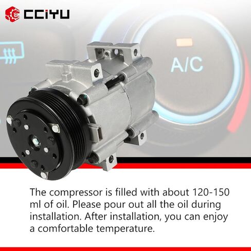 CCIYU A/C Compressor with Clutch A/C Air Compressor for Car 2001-2007 for Ford Taurus 3.0L,2001-2005 for Mercury Sable 3.0L Air Conditioning Compressor for TEM254470 in Saudi Arabia