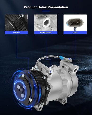 ECCPP A/C Compressor with Clutch 1999-2000 for Cadillac Escalade 1996-1999 for Chevrolet C1500 5.7L AC Compressor in Saudi Arabia