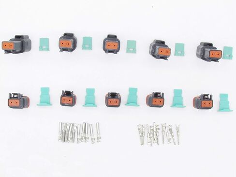 5 مجموعات 4Pin DT موصل عدة مقاوم للماء مختومة قابس كهربائي الإسكان سلك موصل Dt 22-16AWG DT04-4P DT06-4S (أسود) in Saudi Arabia