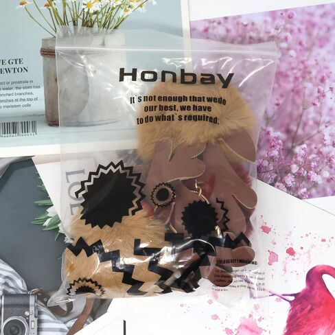 Honbay 3 قطع عيد الميلاد الغزلان سلاسل المفاتيح الرنة بوم بوم Keyrings حقيبة الحيوان مفتاح قلادة Keyfob لحقيبة الظهر محفظة الهاتف المحمول أو قلادة السيارة (3 ألوان) in Saudi Arabia