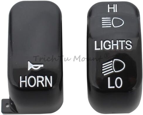 Handle Bar Switch Button Cover Cap Kit Fit for 1996-2017 Harley VRSC Sportster Dyna Softail Road King,6pcs (Chrome) in Kuwait
