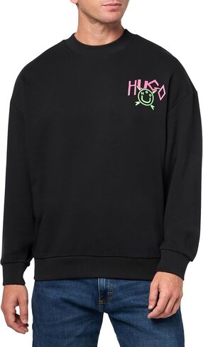 HUGO Men's Back Surfboard Logo Sweatshirt in Saudi Arabia