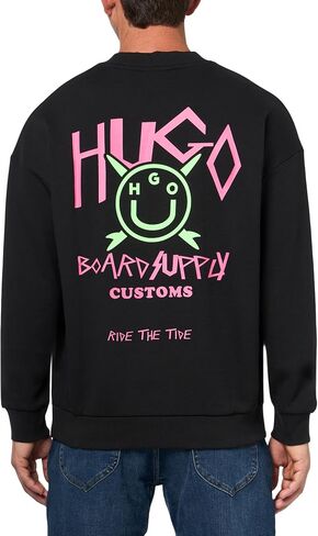 HUGO Men's Back Surfboard Logo Sweatshirt in Saudi Arabia