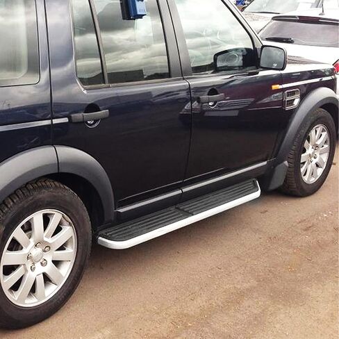Spec-D Tuning Nerf Side Step Bar Running Board Silver Compatible with 2005-2016 Land Rover Discovery LR3 LR4 in Saudi Arabia