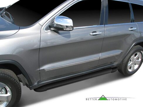 6" Wide Black Running Boards Fit 2011-2021 Jeep Grand Cherokee (Include 22 WK & Exclude Limited X/High Altitude/ Summit/SRT/SRT8/ Trackhawk/ Trailhawk/L Model) Value Aluminum in Saudi Arabia