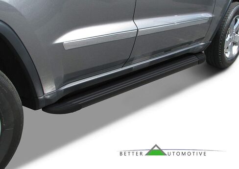 6" Wide Black Running Boards Fit 2011-2021 Jeep Grand Cherokee (Include 22 WK & Exclude Limited X/High Altitude/ Summit/SRT/SRT8/ Trackhawk/ Trailhawk/L Model) Value Aluminum in Saudi Arabia