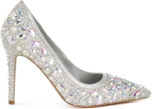 London Rag Iceout Diamante & Rhinestone Embellishments Pumps in Saudi Arabia