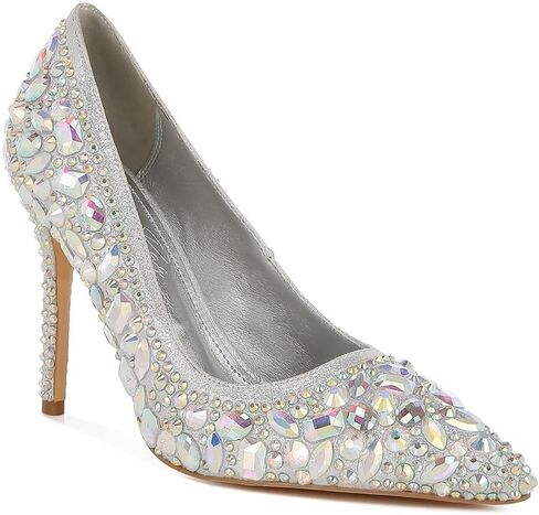 London Rag Iceout Diamante & Rhinestone Embellishments Pumps in Saudi Arabia