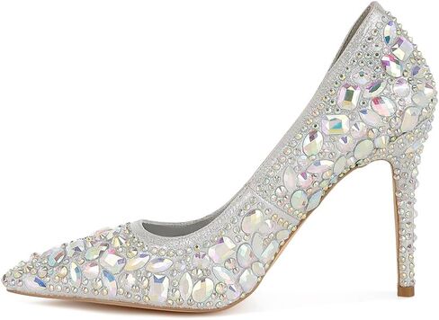 London Rag Iceout Diamante & Rhinestone Embellishments Pumps in Saudi Arabia
