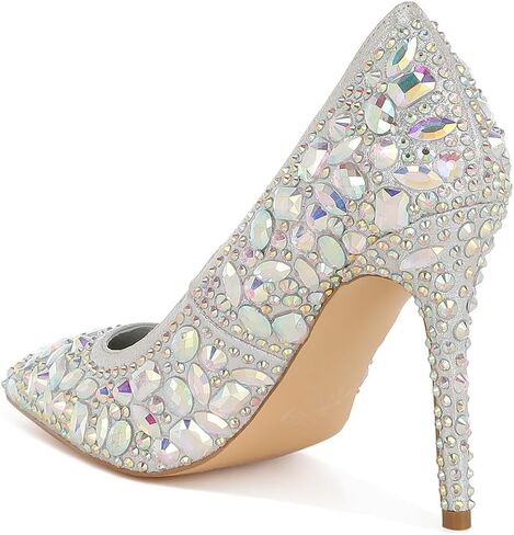 London Rag Iceout Diamante & Rhinestone Embellishments Pumps in Saudi Arabia