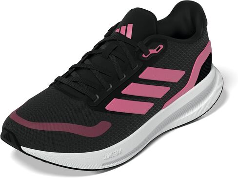 adidas Women's Run Falcon 5 Sneaker, White/Grey Strata/Black, 9 in Saudi Arabia