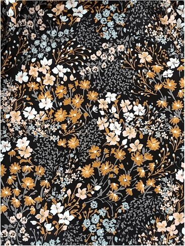 GORGLITTER المرأة حجم كبير الأزهار بوهو تنورة ماكسي مرونة عالية الخصر كشكش ألف خط Flowy عصر النهضة التنانير in Kuwait