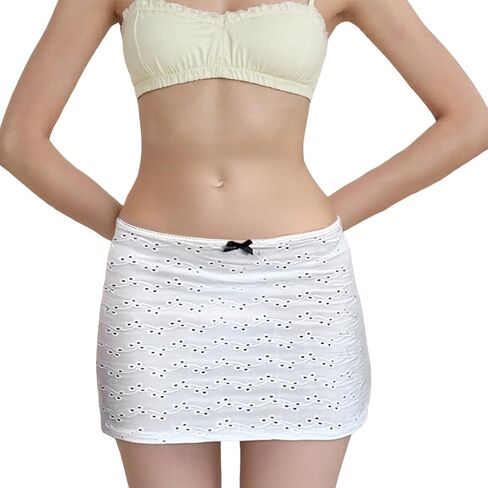 Women Fairy Grunge Lace Mini Skirt Boho Low Waisted Floral Eyelet A-Line Micro Skirt Cute Summer Vacation Beach Short Skirt in Saudi Arabia