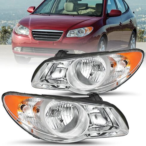 مصباح أمامي JSBOYAT لسيارة Hyundai Elantra 2007 2008 2009، استبدال مجموعة المصابيح الأمامية الجانبية للسائق والركاب in Saudi Arabia