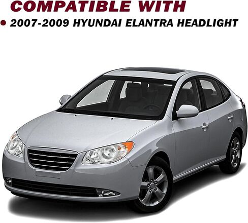 مصباح أمامي JSBOYAT لسيارة Hyundai Elantra 2007 2008 2009، استبدال مجموعة المصابيح الأمامية الجانبية للسائق والركاب in Saudi Arabia