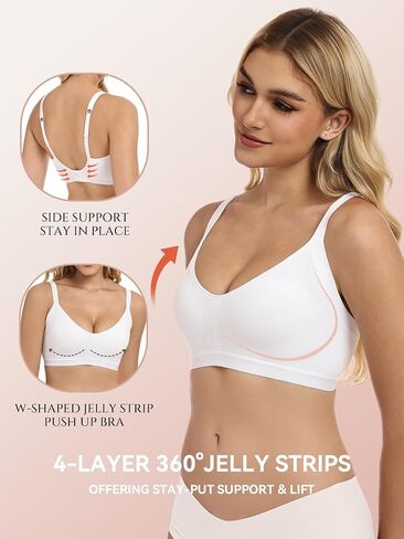Air Curvey Womens Wireless Bras Seamless Buttery Soft Bra Push Up Bralettes No Underwire Bras Full Coverage Everyday Bra in Saudi Arabia