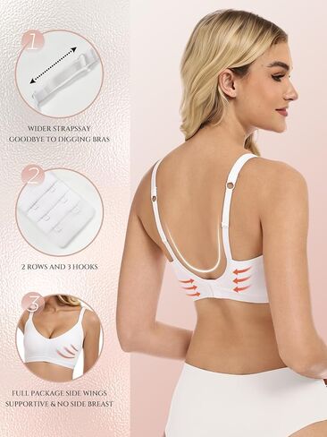Air Curvey Womens Wireless Bras Seamless Buttery Soft Bra Push Up Bralettes No Underwire Bras Full Coverage Everyday Bra in Saudi Arabia