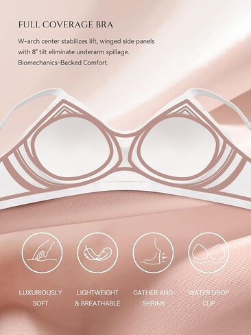 Air Curvey Womens Wireless Bras Seamless Buttery Soft Bra Push Up Bralettes No Underwire Bras Full Coverage Everyday Bra in Saudi Arabia