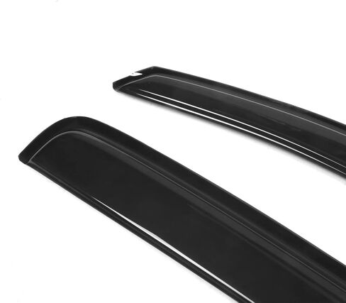 Window Visor Compatible with 2005-2015 Toyota Tacoma Standard Cab, Slim Style Acrylic Smoke Tinted 2PCS Sun Rain Shade Guard Wind Vent Air Deflector by IKON MOTORSPORTS, 2006 2007 2008 2009 2010 in Saudi Arabia