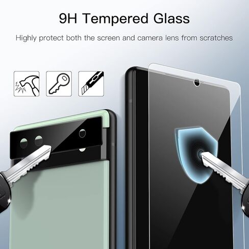 JETech Screen Protector for Google Pixel 8 with Camera Lens Protector, Flexible TPU Film, Fingerprint ID Compatible, HD Clear, Easy Install, 2-Pack Each in Saudi Arabia
