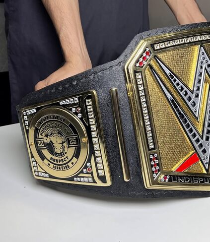 نسخة طبق الأصل لحزام بطولة المصارعة بلا منازع من John Cena - مقاس البالغين - طول 5 مم - 52 بوصة in Saudi Arabia