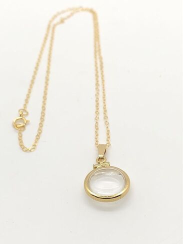 14k Gold Filled Empty 12.5 mm Lucite Handmade Shaker Locket, FREE SCREWDRIVER and Gift Box INCLUDED, Keepsake Pendant waiting for your small treasures (Add 18" gold filled cable chain) in Saudi Arabia