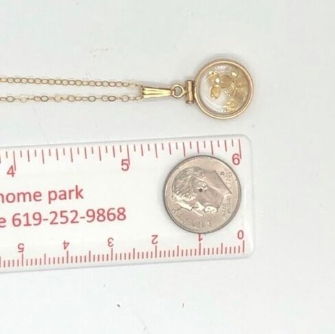14k Gold Filled Empty 12.5 mm Lucite Handmade Shaker Locket, FREE SCREWDRIVER and Gift Box INCLUDED, Keepsake Pendant waiting for your small treasures (Add 18" gold filled cable chain) in Saudi Arabia