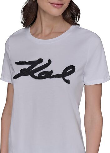 Karl Lagerfeld Women's Soft Everyday Logo Casual T-Shirt in Saudi Arabia