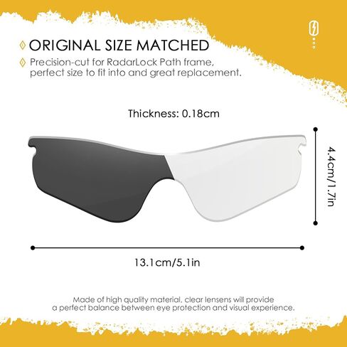 عدسات بديلة ANSI Z87.1 للنظارات الشمسية Oakley RadarLock Path - HI-DEF فوتوكروميك in Kuwait