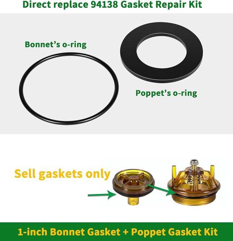 for Febco 765-1 Repair Kit, Replacement Bonnet and Poppet Rubber Gaskets, 94138 Gaskets Kit for Febco 765 and Blue Heron Pressure Vacuum Breaker in Saudi Arabia