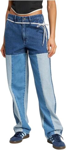 adidas Womens Ksenia Patchwork Jeans Casual Pants Casual - Blue - Size 26 in Saudi Arabia
