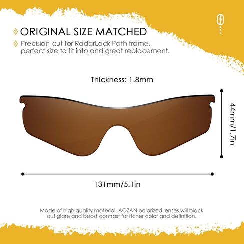 عدسات بديلة ANSI Z87.1 للنظارات الشمسية Oakley RadarLock Path - HI-DEF فوتوكروميك in Kuwait