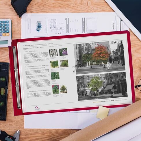 Performore 10 Pack of 11x17 Inch Landscape Pressboard Presentation Binder Folder, Red Fiberboard Report Cover with Metal Prong Paper Fastener to Neatly Bind Reports, Proposals, Transcripts in Saudi Arabia