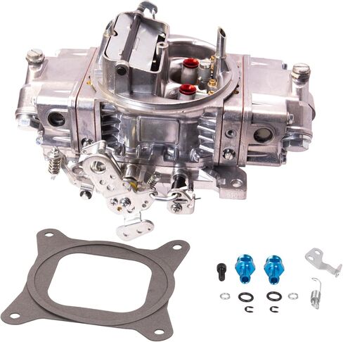 4150 مكربن ​​مضخة مزدوجة خنق كهربائي 650CFM، ثانوي ميكانيكي، مدخل مزدوج، استبدال البنزين لهولي 4150 مكربن ​​مضخة مزدوجة #0-76650BK،#BR-67255 (650CFM) in Kuwait