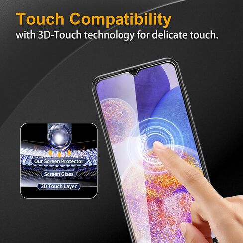 3 عبوات من واقي شاشة الخصوصية لهاتف Samsung Galaxy A23 4G/5G مع 3 قطع من واقي عدسة الكاميرا، زجاج مقوى مضاد للتجسس صلابة 9H، واقي أسود مضاد للتجسس، مضاد للخدش، خالي من الفقاعات in Kuwait