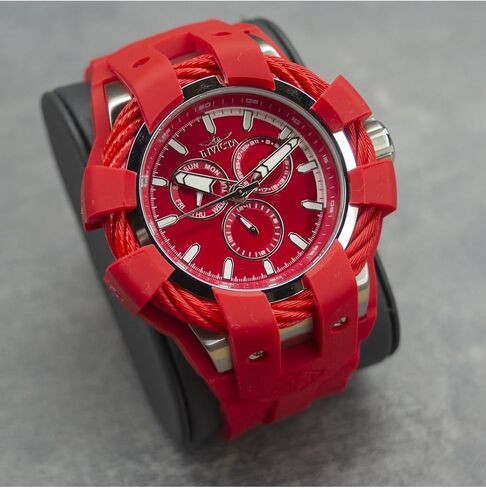 INVICTA Bolt Men 50mm Stainless Steel + Silicone Black + Steel Black dial VH68 Quartz in Saudi Arabia