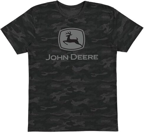 John Deere Youth Black Gray Camo Short Sleeve T-Shirt Sizes S (8) M (10-12) L (14-16) XL (18) in Saudi Arabia