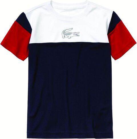 تي شيرت Lacoste للجنسين للأطفال والأولاد رياضي من القطن والبوليستر in Saudi Arabia