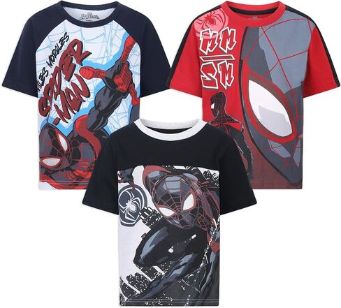 Marvel Spider-Man Boys 3 Pack Short Sleeve T-Shirt for Toddler and Big Kids in Saudi Arabia