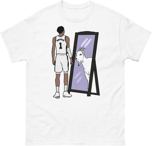 Generic Victor Wembanyama Mirror GOAT San Antonio Basketball T-Shirt in Saudi Arabia
