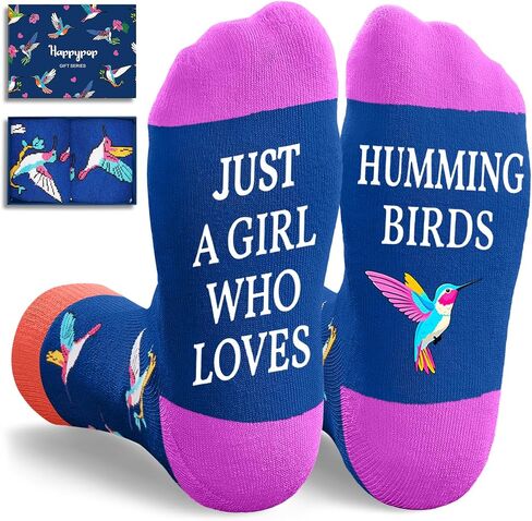 HAPPYPOP Hummingbird Gifts for Women - Funny Bird Socks Hummingbird Lover Gifts for Mom Teen Girls in Saudi Arabia