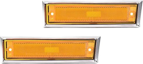 PIT66 Amber Fender Side Marker Light Turn Signal Blinker Lamp Compatible with 1987-1991 Chevy/1981-1991 Replacement for GMC 915558 GM2551107#915557 GM2550115 Front Driver & Passenger Side in Saudi Arabia