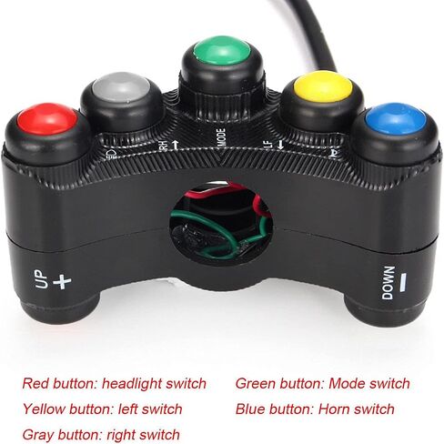 Aluminum Alloy 7/8" Motorcycle Race Bike Handlebar Switches Assembly 7 Button Array in Saudi Arabia